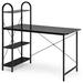 Inbox Zero Jessaca Desk Wood in Black | 45.5 H x 48 W x 23.5 D in | Wayfair FE3FC955B83843AC9790569AAB4CDBE4