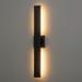 Wade Logan® Anabrenda Black 2 - Bulb 22" H Integrated LED Outdoor Armed Sconce Metal in Black/Gray | 32 H x 4.5 W x 1.75 D in | Wayfair