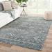 White 121.1 x 85.2 x 0.25 in Area Rug - Isabelline One-of-a-Kind Jamie Hand-Knotted New Age Area Rug in Blue/Ivory | Wayfair