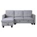 Gray Sectional - Latitude Run® 82.5" Wide Velvet Reversible Sleeper Sofa & Chaise Velvet | 33.5 H x 82.5 W x 60 D in | Wayfair