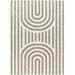 White 84 x 63 x 1.77 in Area Rug - Corrigan Studio® Rectangle Machine Woven Shag Area Rug in Light Gray/ | 84 H x 63 W x 1.77 D in | Wayfair