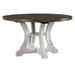 Ophelia & Co. Emeric 54" Pedestal Dining Table Wood in Brown/Gray/White | 30 H x 54 W x 54 D in | Wayfair 0AF8F4FA23F1467693E4E5E3AA774DE6