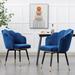 Accent Chair - Everly Quinn Edo Velvet Accent Chair w/ Swivel Velvet in Blue | 33.1 H x 24.4 W x 25.4 D in | Wayfair