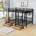 Mason & Marbles Vittoria Full over Twin & Twin 2 Drawer Triple Bunk Bed by Mason Marbles Metal in Black | 70 H x 77 W x 96 D in | Wayfair