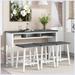 Wildon Home® Marbella 18 L x 60 W Dining Set Wood in Gray/White | 36.2 H x 19.3 W x 59 D in | Wayfair 850928AB0C3A40A3AAAEA1C8A07404D0