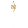 Park Hill Glass Beaded Dimensional Tree Topper Metal in Gray/Yellow | 34 H x 10 W x 3 D in | Wayfair XAO10228