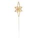 Park Hill Glass Beaded Dimensional Tree Topper Metal in Gray/Yellow | 34 H x 10 W x 3 D in | Wayfair XAO10228