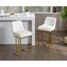 Everly Quinn 26.25" Counter Stool Velvet/Metal in Brown | 37.5 H x 18.5 W x 21.75 D in | Wayfair 06009BBE56F142BA950C28649726FA42