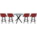 Red Barrel Studio® Birgitt 4 - Person Dining Set Glass/Metal in Black | 32 H x 42 W x 42 D in | Wayfair A411B616C5ED45309FC3F8698E4476D9