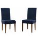 Ebern Designs Box Cushion Dining Chair Slipcover Polyester in Black | 23 H x 17 W x 18 D in | Wayfair 07585BD7A0C04793ADE5F0909B29A024