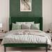 Willa Arlo™ Interiors Candler Platform Bed w/ Wingback Upholstered/Velvet in Green | 47 H x 56.1 W x 78.5 D in | Wayfair