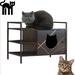 Tucker Murphy Pet™ Cat Litter Box Enclosure, 2-In-1 Hidden Cat Washroom & Side Table W/2-Tier Shelf, Metal Frame Manufactured Wood | Wayfair