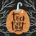 The Holiday Aisle® Jaquil Hand Drawn "Trick Or Treat" Halloween Card w/ Pumpkin On Canvas by Daria Voskoboeva Graphic Art Canvas | Wayfair