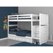 Harriet Bee Trudy Trumble Twin Over Twin Bunk Bed w/ Drawers, Solid Wood in White | Wayfair 0214-T/T-K3