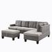 Gray Sectional - Latitude Run® 2 - Piece Sectional Linen | 35.4 H x 102.36 W x 78.5 D in | Wayfair 3E3946DDE01B488ABA6ECDFDC3F0401E