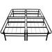 Symple Stuff Box Spring & Bed Frame Foundation Metal in Black | 14 H x 76 W x 80 D in | Wayfair SYPL1985 34314460