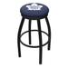 Holland Bar Stool NHL 30" Swivel Bar Stool w/ Cushion Plastic/Acrylic/Metal in Blue/Black | Wayfair L8B2B30TorMpl