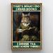 Trinx Cat I Read Books I Drink Tea 1 - 1 Piece Rectangle Cat I Read Books I Drink Tea 1 On Canvas Graphic Art Canvas in White | Wayfair