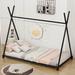 Floare Twin Metal House Bed by Latitude Run® Metal in Black | 63 H x 41.3 W x 78 D in | Wayfair 77628F3E22D64073B5428036799B8C85