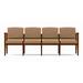 Lesro Amherst Wood Waiting Reception 4 Seat Tandem Seating Wood Frame No Center Arms Wood/Manufactured Wood in Brown | Wayfair AW4101.WMC-01ADCA