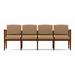 Lesro Amherst Wood Waiting Reception 4 Seat Tandem Seating Wood Frame No Center Arms Wood/Manufactured Wood in Brown | Wayfair AW4101.WCH-01PPCL