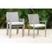 International Home Miami Fulton Wicker Gray Patio Dining Chair Set Of 4 in Gray/White | Wayfair PLI LIBER ARM GR-OW