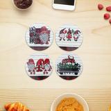 The Holiday Aisle® Christmas 8" Round Ceramic Trivet Gnomies - Set Of 4 Ceramic | 8 D in | Wayfair EF582F55678F4DE08F5186B69B9231DD