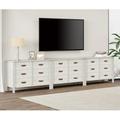 Latitude Run® Lyuba 114.5" W Storage Credenza Wood in White | 26.7 H x 114.5 W x 15.5 D in | Wayfair C65DBE2E9B9F4F48B6253D5D9EB1760B