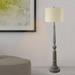 Rosalind Wheeler Blina 61" Floor Lamp, Resin in Brown/White | 61 H x 17 W x 17 D in | Wayfair C262F725BA87457EB29350E434D48C80