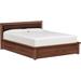 Copeland Furniture Moduluxe Platform Bed Upholstered/Genuine Leather in Black/Brown | California King | Wayfair 1-MPD-35-04-STOR-3314