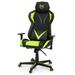 Inbox Zero Ergonomic Game Chair, PU Desk Chair w/ Armrests for Home, Reclining High-Back Chair Faux in Green | 48 H x 27.5 W x 27.5 D in | Wayfair