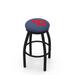 Holland Bar Stool NCAA 30" Swivel Bar Stool Upholstered/Metal in Blue/Black | Wayfair L8B2B30DytnUn