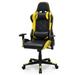 Inbox Zero PC Gaming Chair Racing Video Gamer Chair, PU Reclining Chair Executive & Swivel Chair Faux in Yellow | 50 H x 29 W x 29 D in | Wayfair