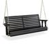 Lark Manor™ Arlena 2 Person Solid Wood Porch Swing Wood/Solid Wood in Black | 18.7 H x 48 W x 24.4 D in | Wayfair 33D5C254790D433F9ED9A45880A6FE6C