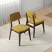 Wade Logan® Broek Dining Chair Wood/Upholstered/Velvet in Yellow | 32.3 H x 19.3 W x 20.9 D in | Wayfair 9436B3204D474AF9B866884CD6D2D2DB