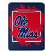 Northwest Lali NCAA Dimensional Mississippi Micro Raschel Polyester Throw Polyester in Blue/Red | 60 H x 46 W in | Wayfair 1COL059060054RET