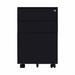 Inbox Zero Ortuno Steel Accent Chest Metal in Black | 23.62 H x 15.35 W x 17.72 D in | Wayfair B6D21920B77E4DA3B22AF82A55F275C3