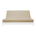 Prestige Furnishings Box Cushion Futon Slipcover Polyester in Brown | Loveseat Ottoman | Wayfair IC-MSW-LO