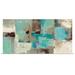 Great Big Canvas 'Teal & Aqua Reflections by Silvia Vassileva Painting Print on Canvas Canvas | 15" H x 30" W | Wayfair 2153618_1_30x15_none