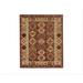 Brown 94 x 63 x 0.04 in Area Rug - Bungalow Rose Rectangle Oriental Machine Woven Polyester Area Rug in Polyester | 94 H x 63 W x 0.04 D in | Wayfair