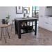 3-Shelf Wooden Casual Kitchen IslandEngineered Wood Kitchen Islands Multi-Color Microwave Cart Kitchen Cart