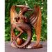 Wooden Handmade Skyrim Dragon Statue Sculpture Handcrafted Gift Art Home Decor Figurine Accent Decoration Artwork Hand Carved