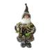 17" Santa Claus with Eucalyptus and Sage Wreath Christmas Figurine