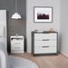 TUHOME Linden 2-Piece Bedroom Set with 3-Drawer Dresser and Nightstand