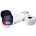 Speco O4BDD1M 4MP Bullet IP Camera with AI and Audio and Visual Deterrent 2.8-12mm Motorized Lens NDAA Compliant White