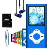 MP3 Player / MP4 Player Hotechs MP3 Music Player with 32GB Memory SD Card Slim Classic Digital LCD 1.82 Screen Mini USB Port with FM Radio Voice Record Blue