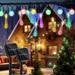 Solarera Crystal Ball String Lights & Water Drop String Lights Outdoor Waterproof Lights for Party Holiday Patio Decor Multicolor