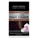 John Frieda Precision Foam Color Medium Natural Brown 5N Full-coverage Hair Color Kit with Thick Foam for Deep Color Saturation