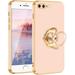 iPhone 7 Plus Case iPhone 8 Plus Case with Ring Stand Holder Slim Thin Kickstand Magnetic Car Mount for Women Men Soft TPU Bumper Nonslip Drop Protectiive Case for iPhone 7/8 Plus 5.5 Rose Gold