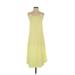 Vince. Casual Dress - Midi Scoop Neck Sleeveless: Yellow Solid Dresses - Women's Size X-Small